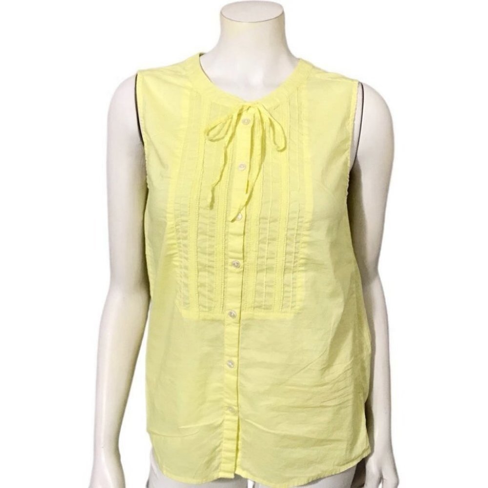 SOLDāāāGap Yellow Sleeveless Cotton Top Sz-XS - Picture 1 of 11